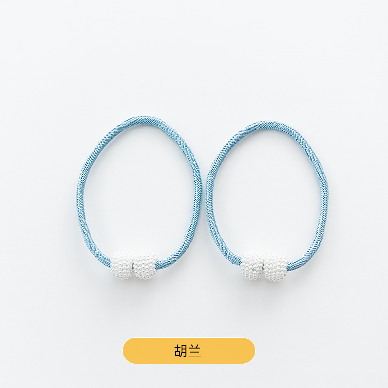 窗帘绑带轻奢高档纱帘扎束带客厅创意白纱挂绳子2023磁吸扣环闭合