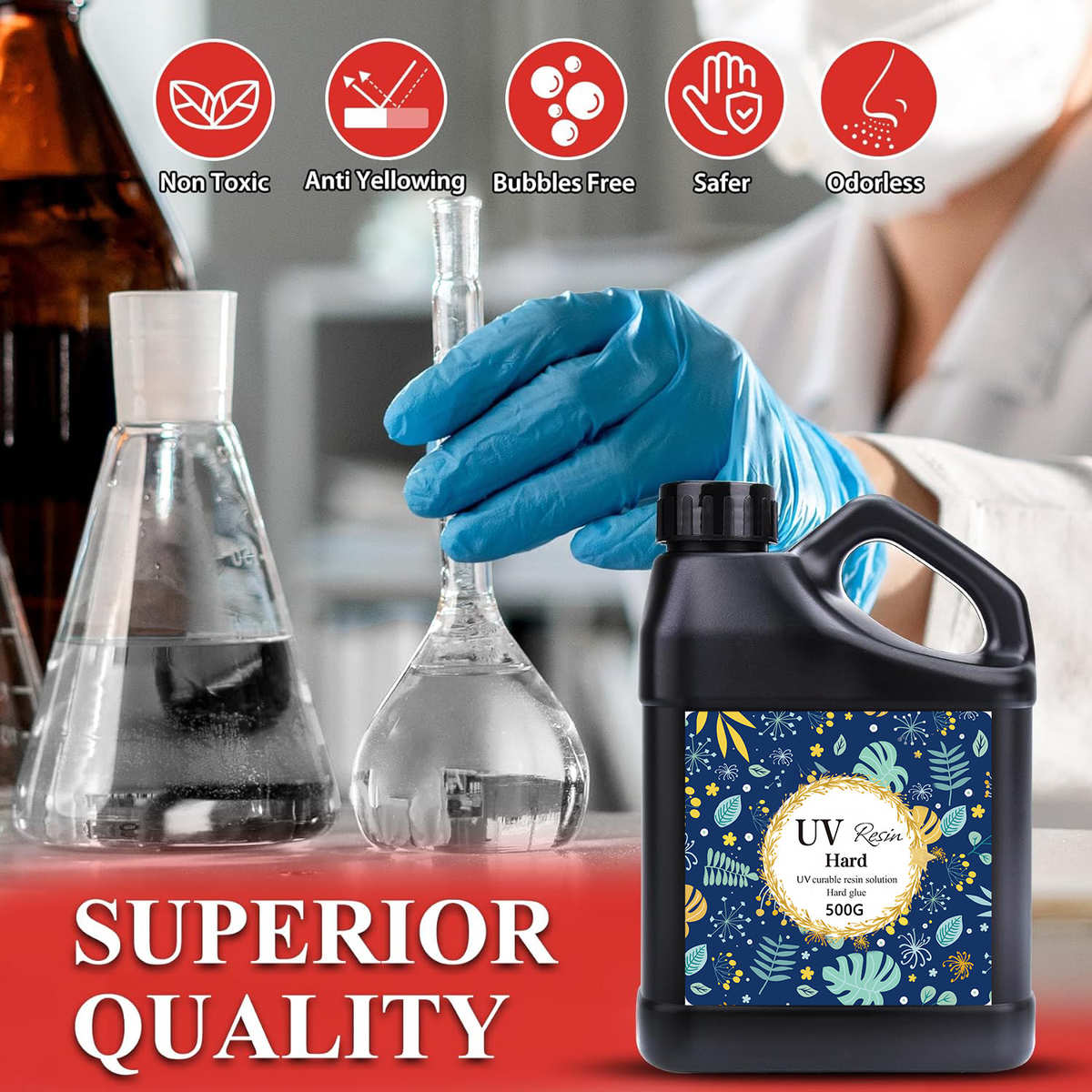 500g uv胶无气味水晶滴胶透明滴胶diy手工流麻快干UV树脂硬胶批发