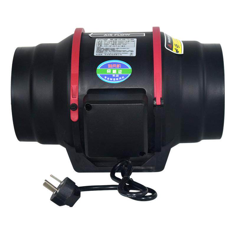 出口4寸6寸圆形管道风机斜流卫生间排气扇无土栽培水培换气扇