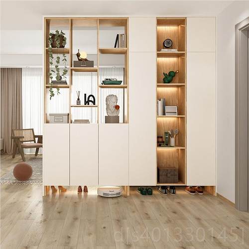 高档索亚 屏风隔断菲客厅入户玄鞋关柜柜一体储断物柜隔柜卡乐