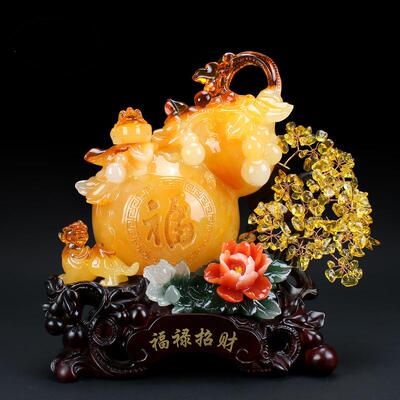 葫芦摆件精美工艺品酒柜客厅玄关装饰品开业礼品厂家直供