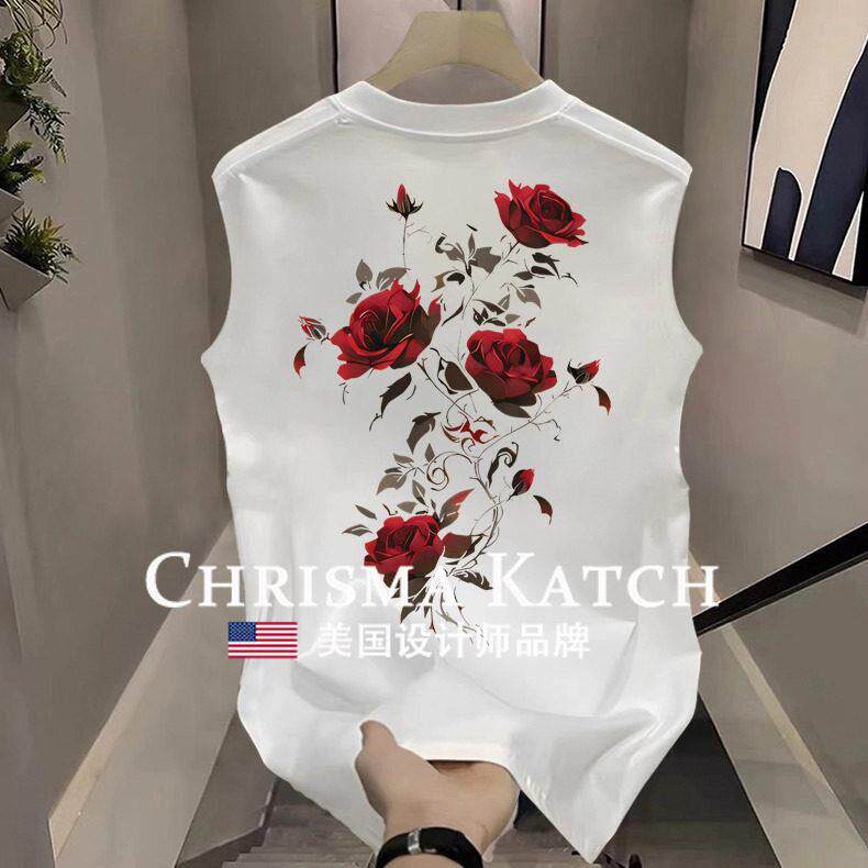 出口美国⭐Chrisma Katch~无袖背心夏季潮流运动上衣宽松内搭T恤