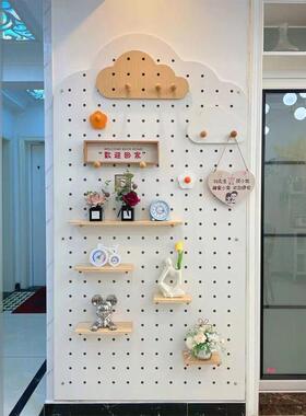 实木洞板带体镜子箱遮挡入户玄关墙洞面一置物挂衣KEM收纳电装饰