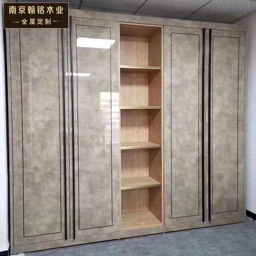 南京整体衣柜定制现代轻奢卧室收纳衣柜定做开放式衣帽间全屋