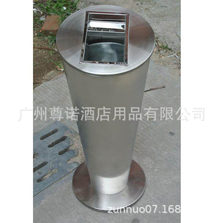 写字楼医院欧式不锈钢立式圆锥形电梯口走廊过道座地垃圾桶烟灰桶