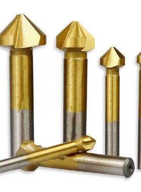 6 Pcs HSS Countersink Drill Bit Set 90 Degree 3 Flute