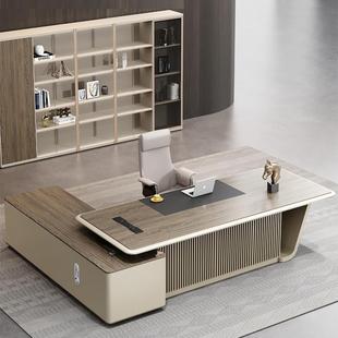 板桌办公桌办简约现代大班老台板办公室轻奢老总裁公桌椅DMD组合