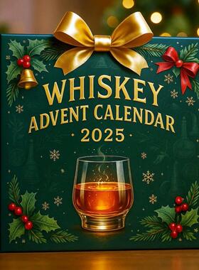 Whiskey Advent Calendar with 24 Ornament Christmas Calendars