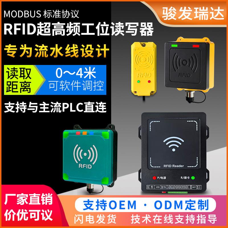 RFID读写器超高频modbus工位电子标签近距离读卡器工位应用场景图