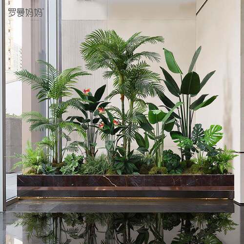仿真植物造景树盆生景仿绿WOV假植景观旅人蕉龟背室落地盆内栽