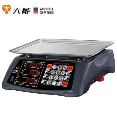 大能电子计价秤电子台秤30kg厂家质量电子秤商用批发不锈钢
