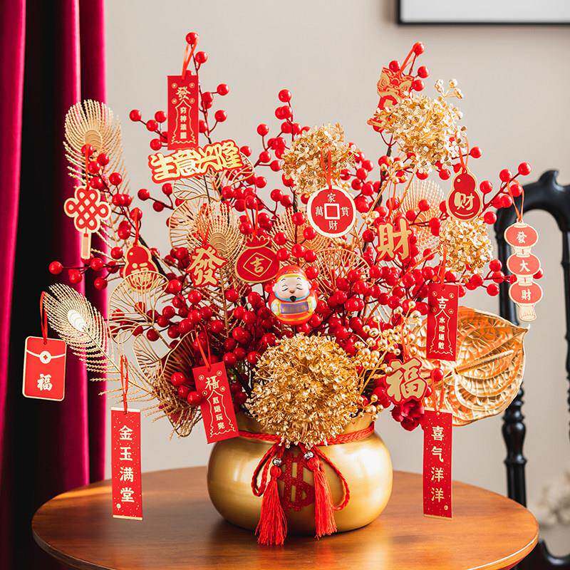 新店开业礼物公司前台福桶摆件乔迁进宅新年装饰盆栽生意兴隆礼品