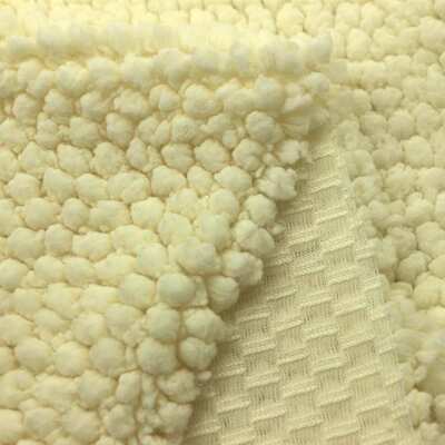 玉米粒格棉绒纬绒服装提花提花宝宝纺编菠萝绒家布料舒绒梳棉面料