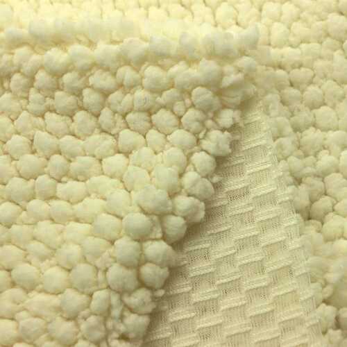 提花宝宝绒服装家纺面料纬编菠萝格玉米粒绒提花梳棉绒舒棉绒布料
