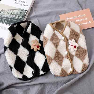 小体狗狗穿的衣服宠物秋天潮酷背心泰迪比熊柯基奶狗冬季加厚马甲