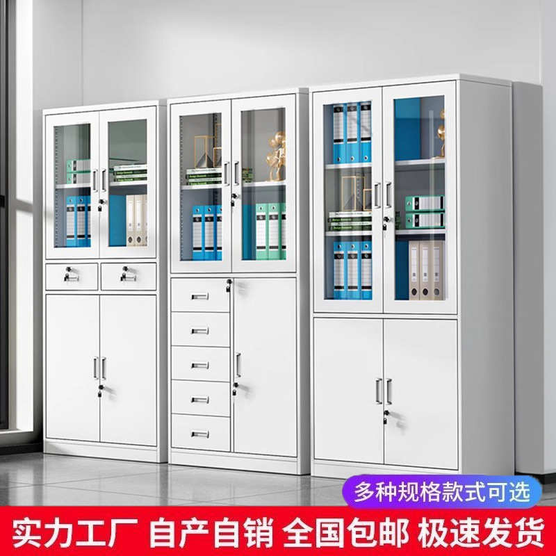 钢制文件柜财务凭证资料柜档案柜员工储物柜办公室带锁收纳铁皮柜