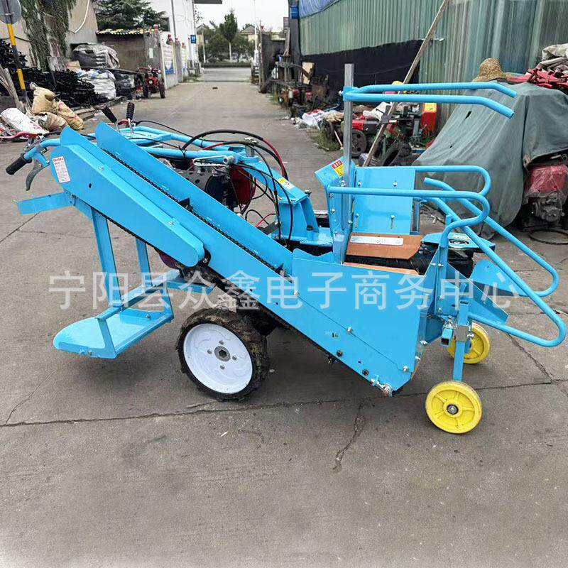 单行玉米收获机自动装袋玉米收割收割机械