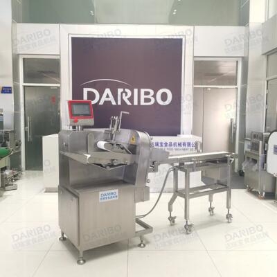 l堆叠砍排机 烟熏五花肉切薄片设备 红肠培根切片机带分份功能