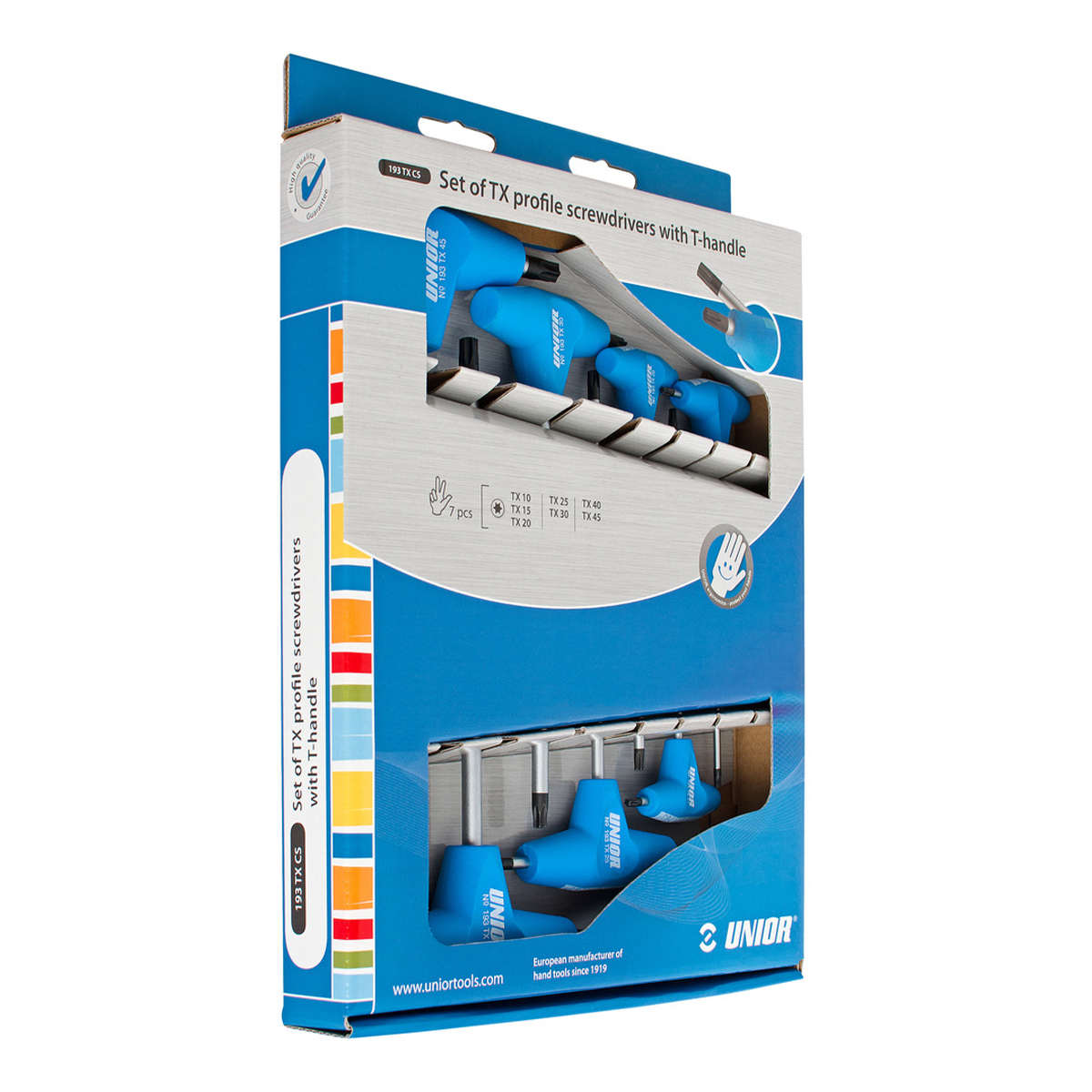 UNIOR T型内六角扳手单个T6-T45螺丝刀T型握把式Torx梅花扳手