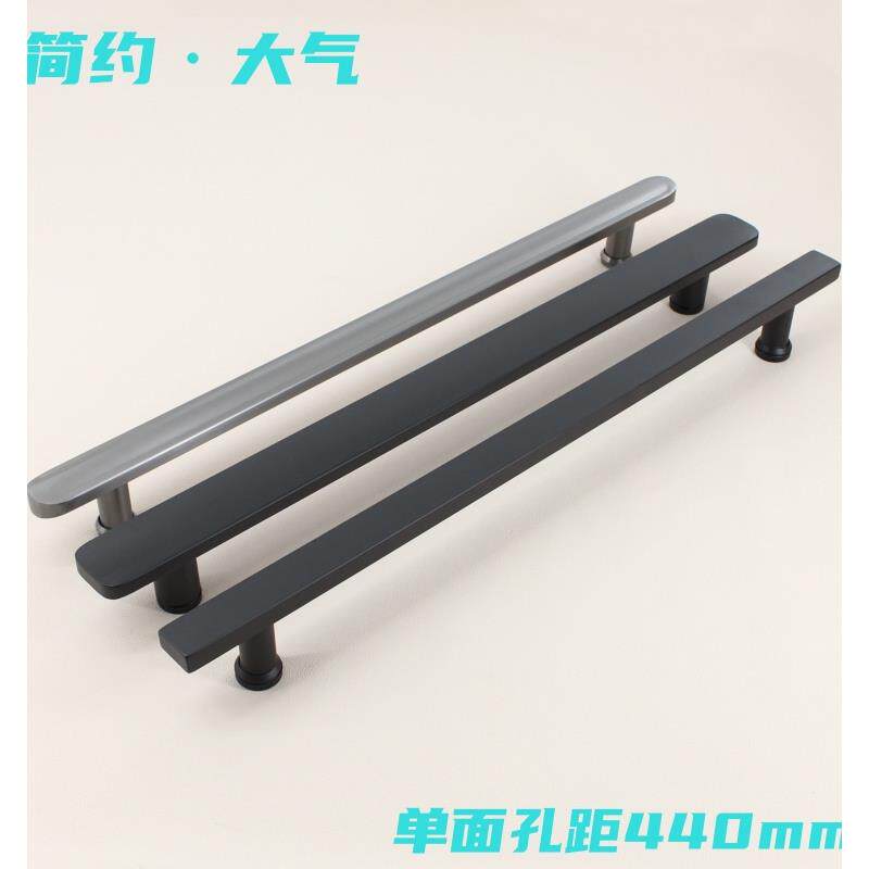 不锈钢304浴室玻璃门拉手平方形淋浴房单面孔间距440mm隔断推拉门