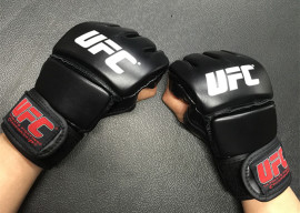 UFC分指拳击手套露半指成人散打搏击格斗MMA跆拳道拳套打沙袋专业