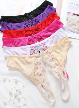 thin panties waisted low lace crotchless back and front