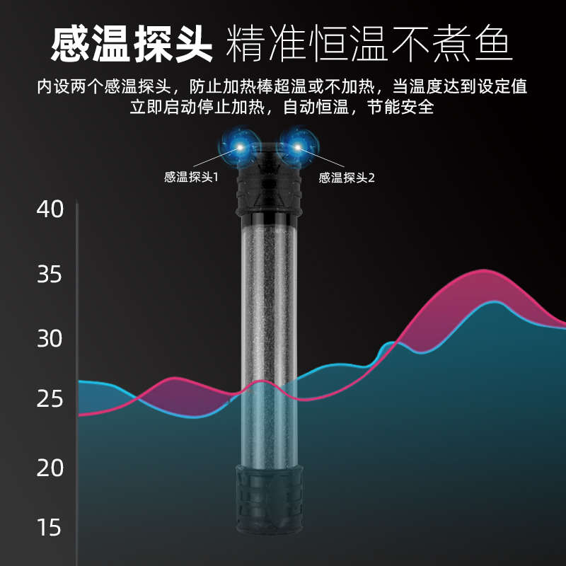 迷你加热棒超短乌龟缸加温棒鱼缸水族箱小型玻璃自动恒温棒电热棒