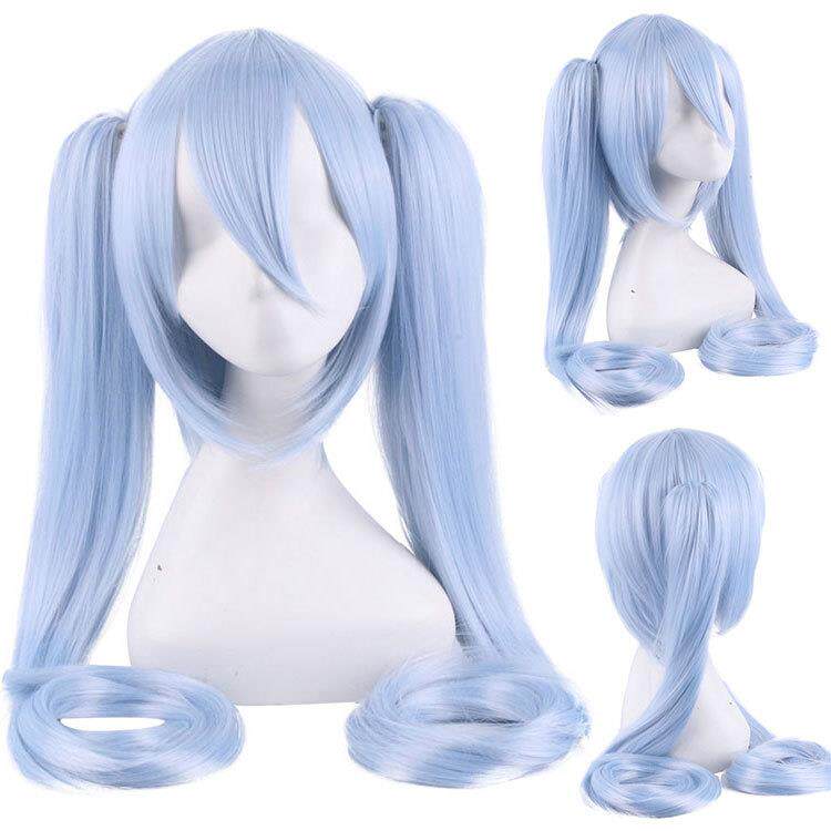 新款秋叶 风双马尾cos假发女10CM初音千miku 钢音 梅花 本樱2黑岩