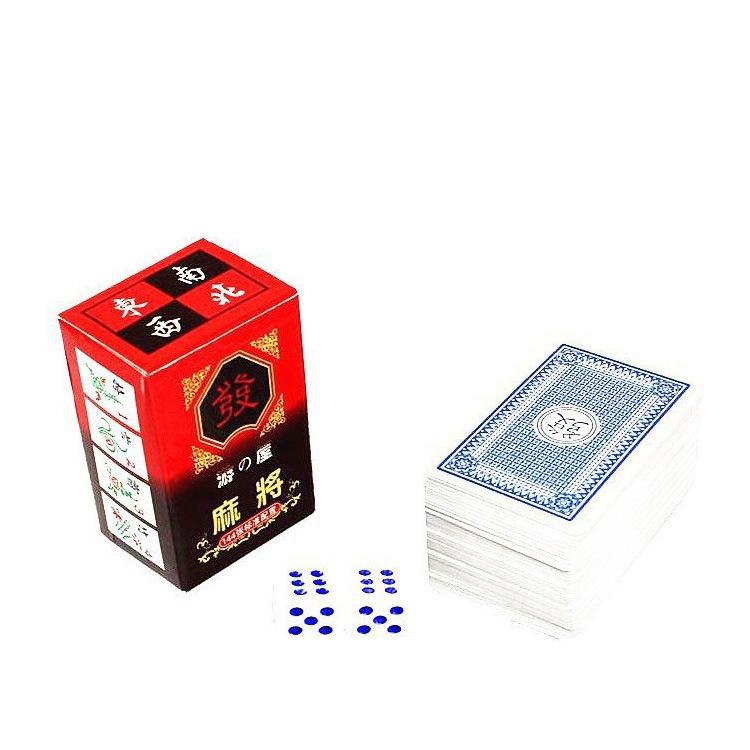 纸麻将专用扑克牌纸牌108张16/144张家用加厚塑料防水麻将牌便携图片
