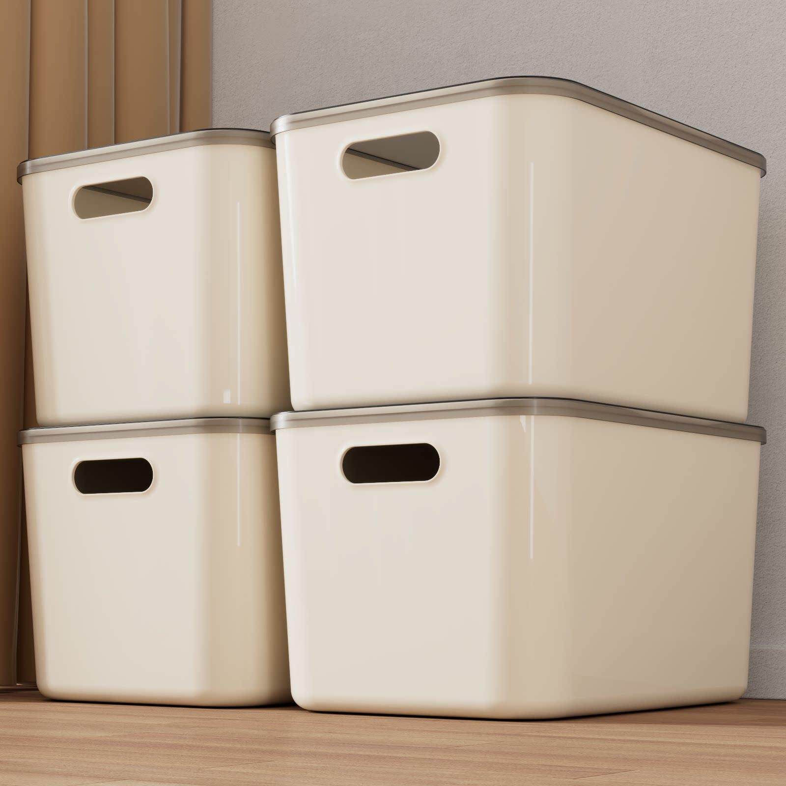 收纳箱家用衣柜衣服收纳箱子玩具零食收纳筐家用整理箱带盖子储物