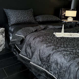 轻奢100支天丝棉贡缎提花夏凉被凉感丝滑空调被 夏季 夏被四件套批