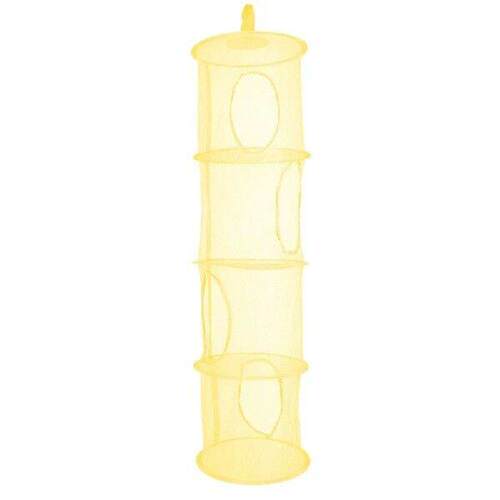67JE Foldable Hanging Basket Organizer Mesh Storage Bag