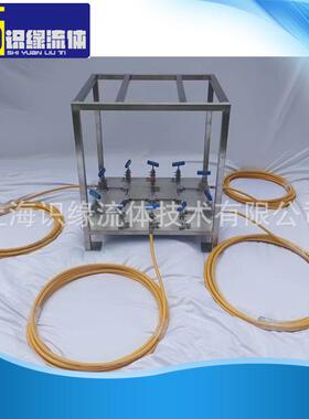 140MPA截止阀管路测试系统 井工厂压裂高压管汇 多路高压分流管汇