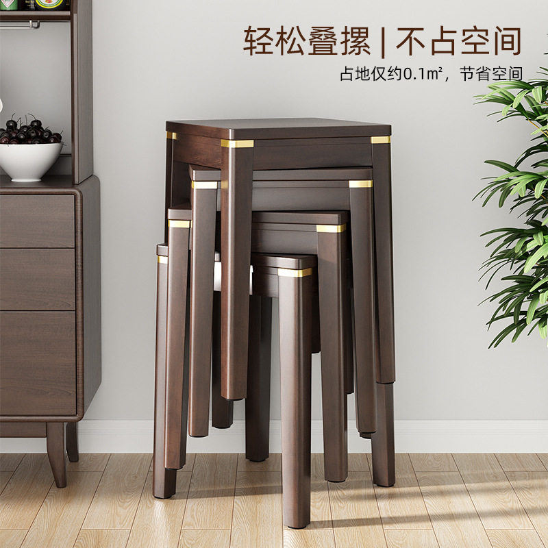 实木凳子可叠放中式客厅用方凳木凳大人结实ins网红原木凳椅子,住宅家具,换鞋凳,淘宝优惠券,粉丝福利购,淘宝优惠卷
