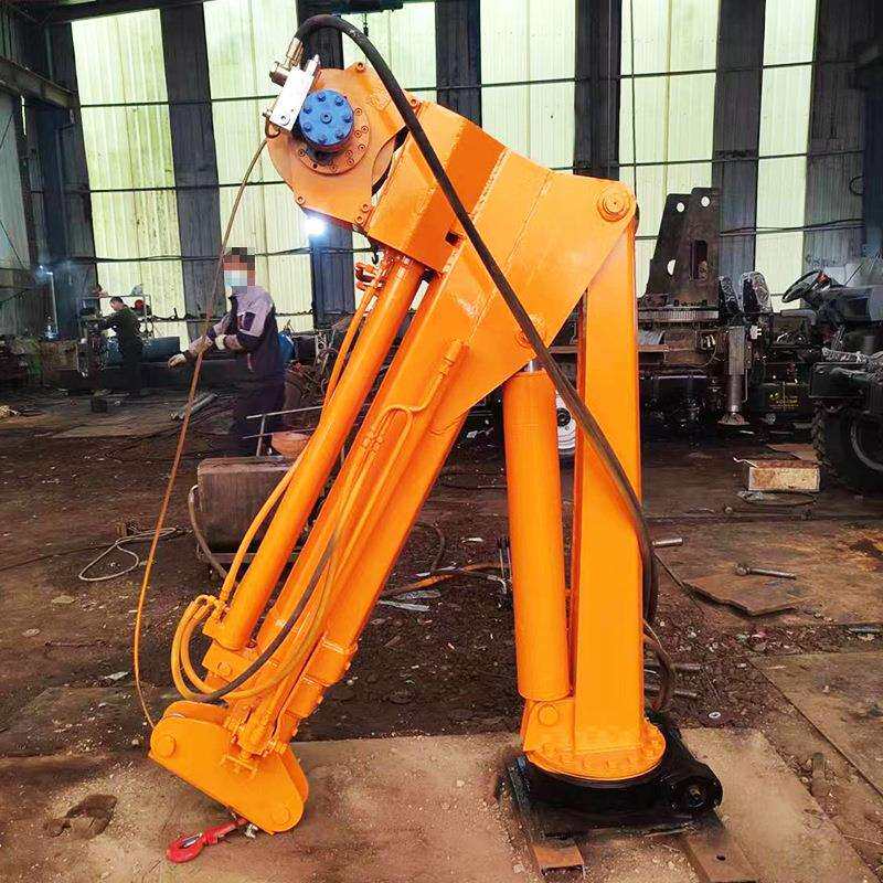 大量供应3吨小型货车吊 吊重1500公斤轻卡微型液压折臂小吊机