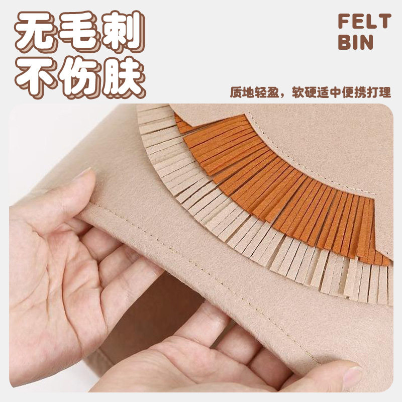 大容量脏衣篮衣服篓收纳桶可爱家用可折叠毛毡玩具零食杂物整理筐