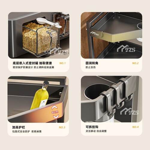 厨房置物架台面转多功能整理三角角调料调味罐转角收墙纳层角YOG