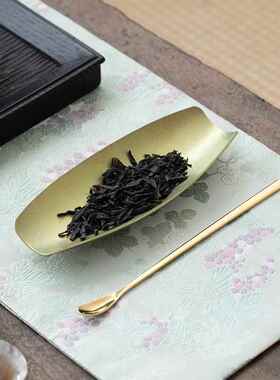 高端拨钛HNO制茶茶二件套则道配件中式赏茶荷茶勺投茶分茶器醒茶