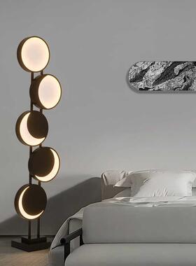 高级感全光谱护眼别墅落地灯简约客厅月亮半月光影艺术摆件装饰灯