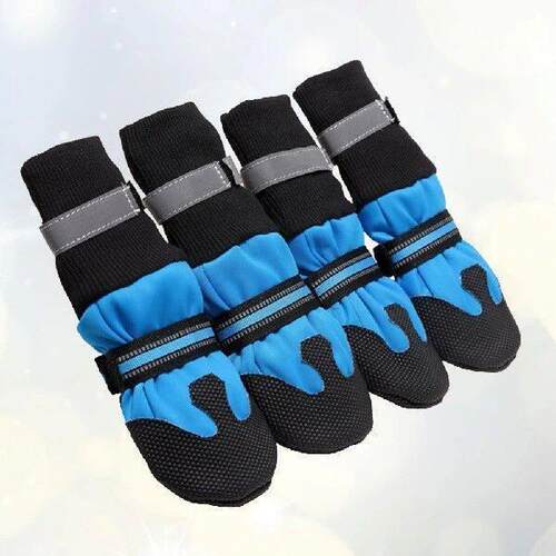 Pet Dog Walking Shoes Warm Color Anti-Slip Soft Boots For