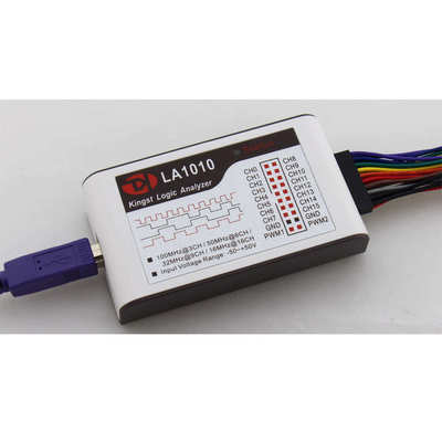 KingstLA1010逻辑分析仪100M采样率16通道可调阈值PWM输出x2便携