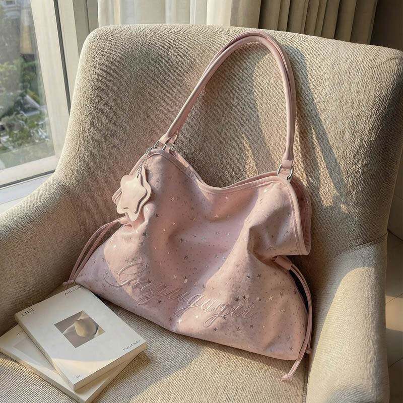 韩版时尚托特包2026春季新款手提包百搭波点肩包大容量腋下包女