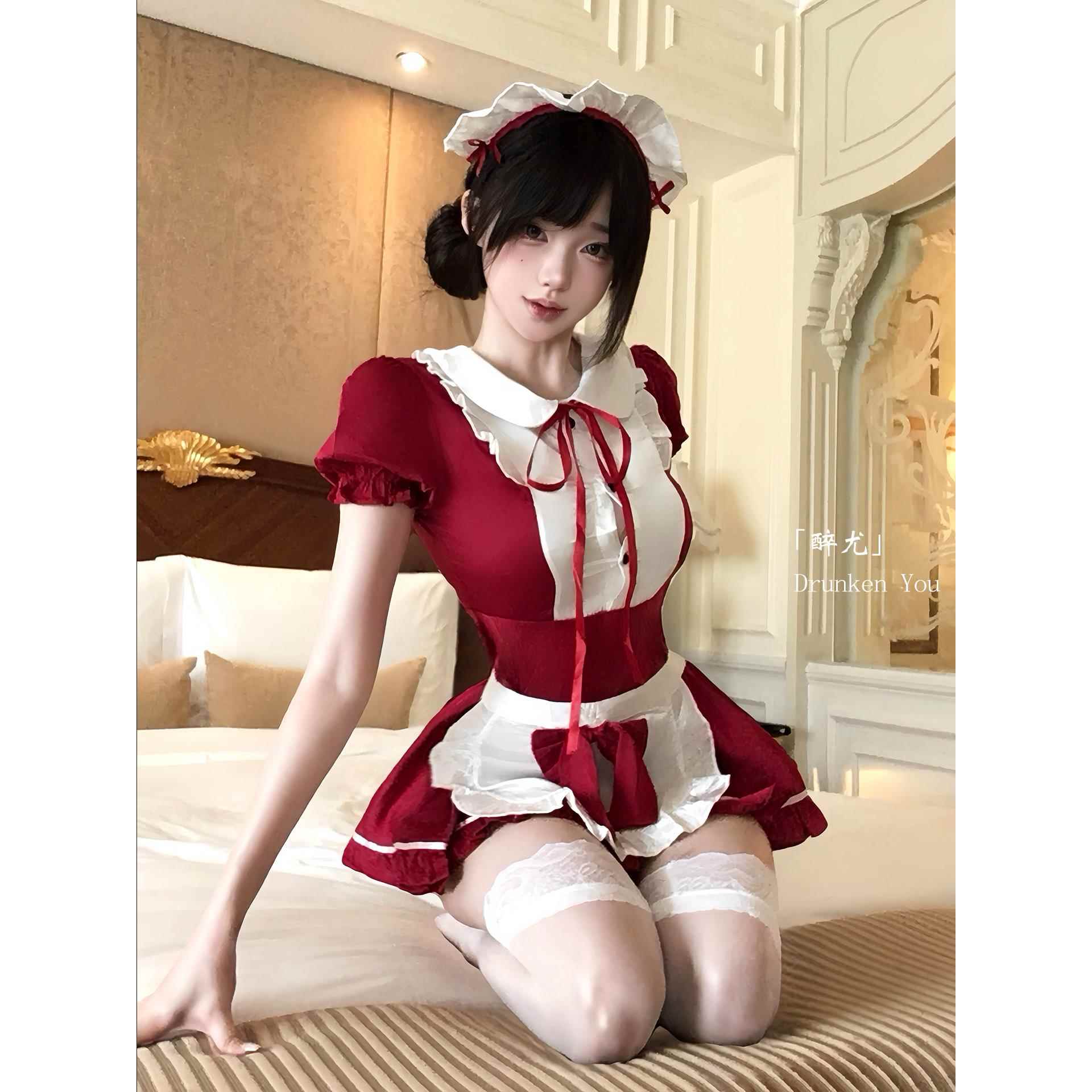 醉尤*甜美可爱Cosplay女佣制服装性感纯欲睡裙洛丽塔lolita连衣裙图片