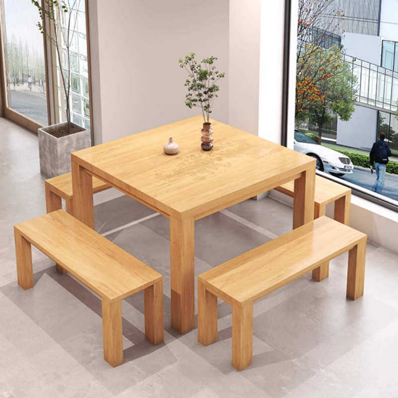 北欧全实木正方形餐桌椅娱乐棋牌八仙桌餐厅面馆奶茶店方桌椅组合,住宅家具,实木餐桌,淘宝优惠券,粉丝福利购,淘宝优惠卷