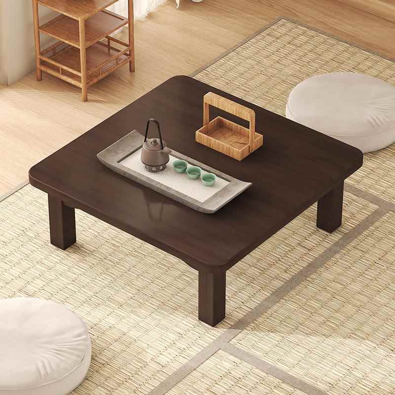 榻飘窗榻米茶几炕正方形炕桌吃学矮习50 60 70小方桌实木饭桌桌子