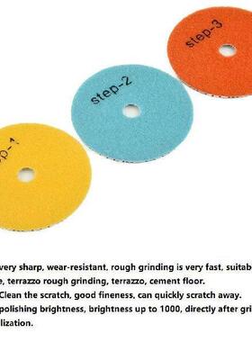 3/2/1pcs Polishing Pads 4Inch/100mm Dry Wet Diamond 3Steps