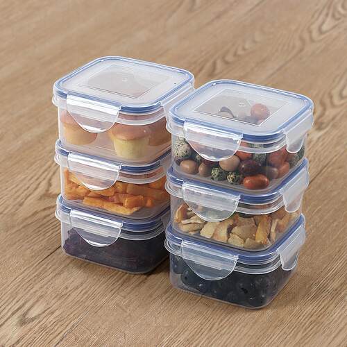 小号300ml正方形透明食品收纳盒食品留样盒冰箱冷冻冷藏保鲜盒AR