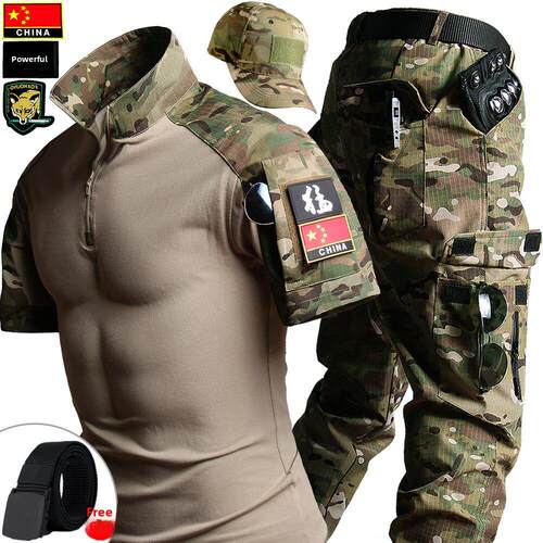夏季迷彩服短袖套装T恤G2CP战术特种兵正版蛙服工作服军训练
