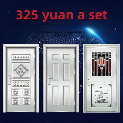 不锈钢门单门 304不锈钢防盗门入户门户外阳台门双开进户大门定做