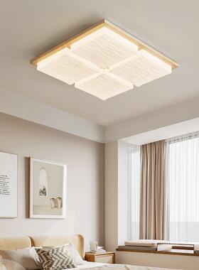 中古风客复灯厅吸顶灯日式43994寂诧风卧室灯美式古民宿胡桃木大